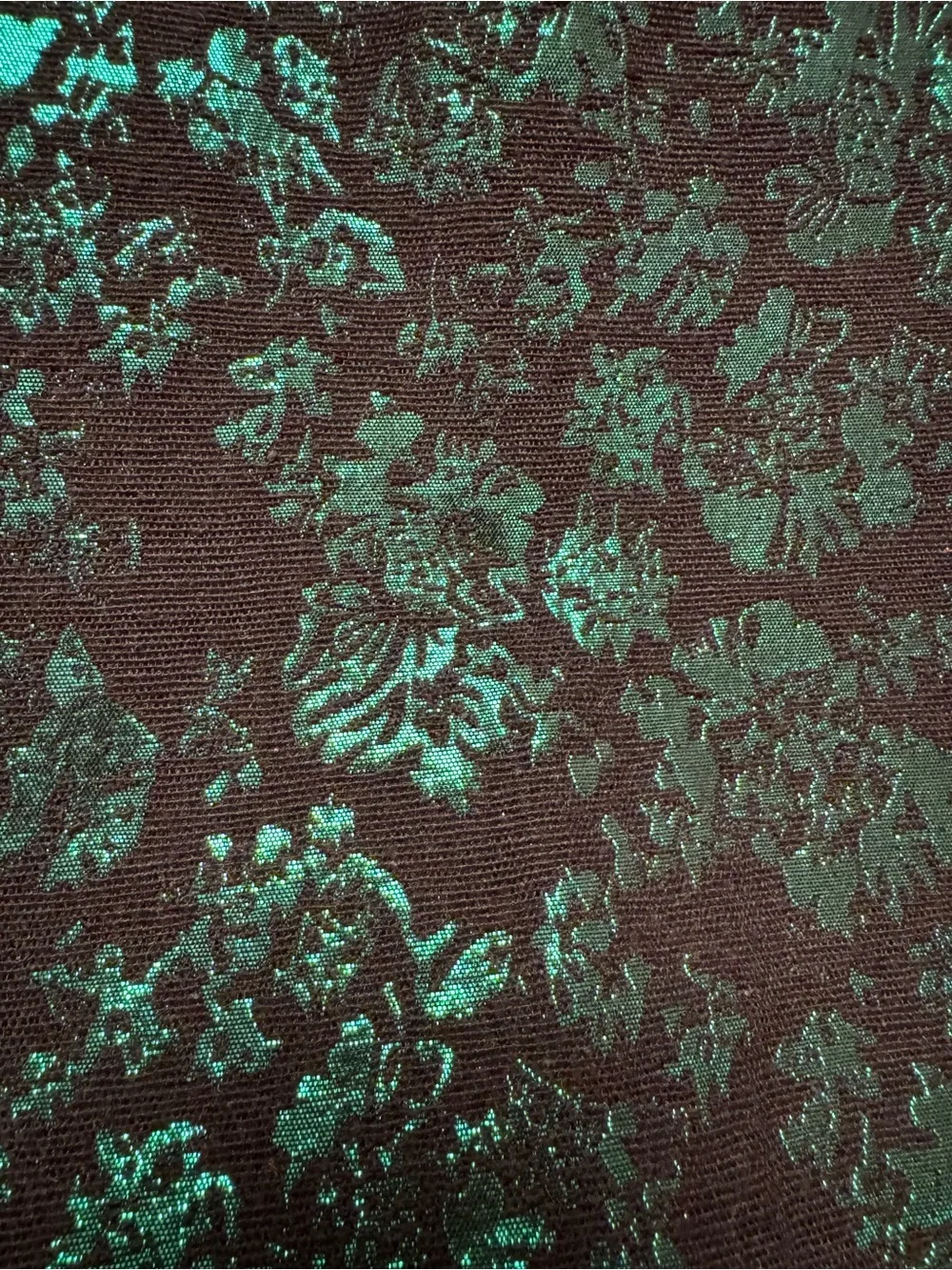 J. Crew Factory The Pencil Skirt Metallic Green Floral Jacquard 10